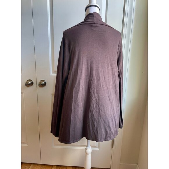 Bobeau Taupe/Brown Draped Cardigan Jacket - Size M - Picture 3 of 7